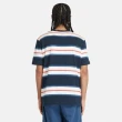 【Timberland】男款深寶石藍條紋短袖T恤(A64AYB68)