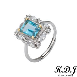 【K.D.J 圓融珠寶】復古風託帕石戒指(活圍可調)