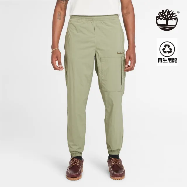 【Timberland】男款灰綠色抗UV快乾可收納長褲(A5XG3590)