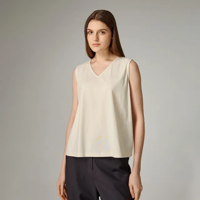 【giordano ladies】24SS_V領下擺圓弧背心(02324027)