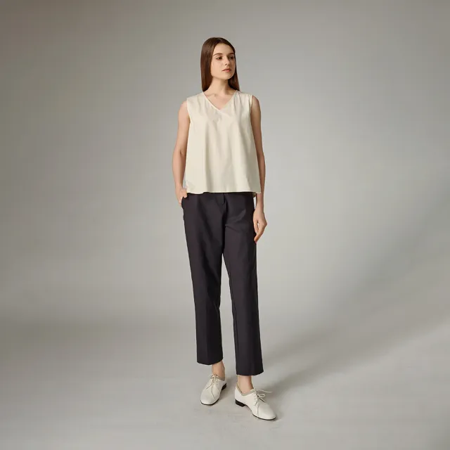 【giordano ladies】24SS_V領下擺圓弧背心(02324027)