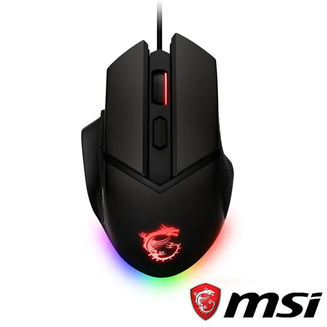 【MSI 微星】買一送一★CLUTCH GM20 ELITE RGB電競滑鼠+GD22 GLEAM EDITION 電競鼠墊