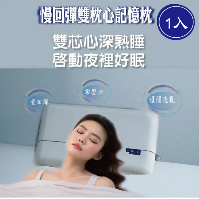 ALAI 寢飾工場 買1送1 深睡慢回彈冷凝記憶枕 雙芯升級