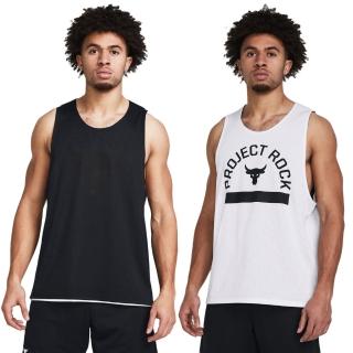 【UNDER ARMOUR】UA 男 巨石強森 Project Rock 雙面網布背心 1385938-001(黑色)