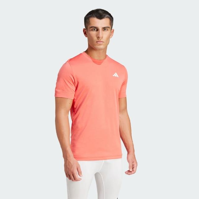 【adidas 愛迪達】上衣 男款 短袖上衣 運動 T FREELIFT TEE 粉 IP1941