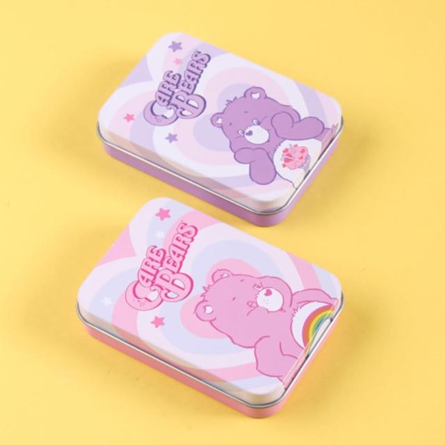 【Care Bears】彩虹熊 彩色小鐵盒(文具 迴紋針小物收納)