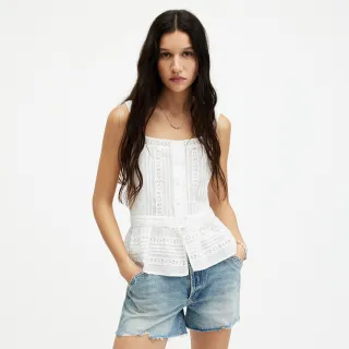 【ALLSAINTS】CATALINA 蕾絲刺繡造型上衣 WM650Z(修身版型)