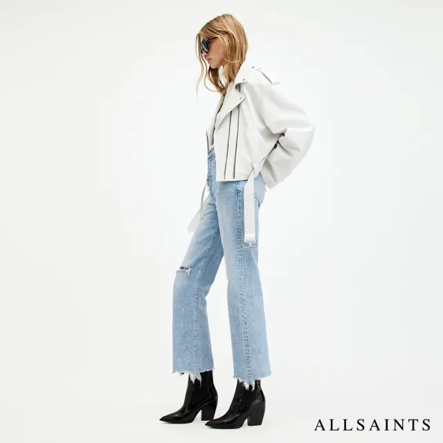 【ALLSAINTS】EDIE 破壞高腰直筒牛仔褲 W056EA(筒版型)