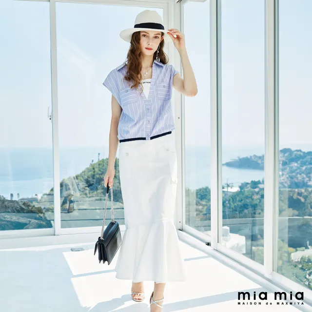 【mia mia】純棉雙貼袋魚尾裙