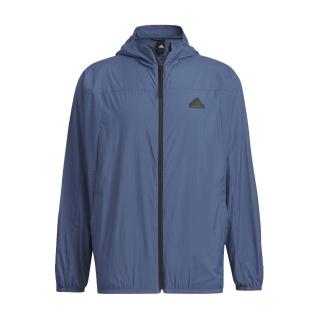 【adidas 愛迪達】TH LW WV JKT 男 連帽 外套 運動 訓練 休閒 輕便 透氣 防曬 薄外套 藍(IT3941)