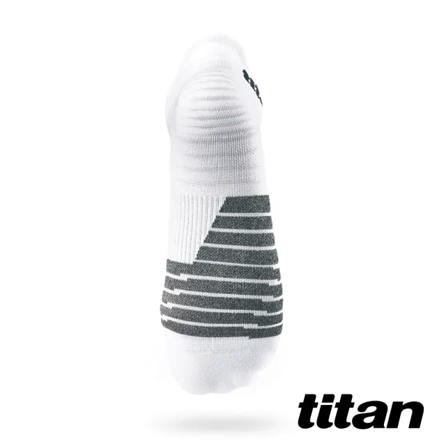 【titan 太肯】薄型跑襪 Elite 踝型_白色(止滑穩定 ~越野跑健身房推薦)