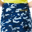 【KING GOLF】實體同步款-女款滿版數位迷彩印圖A LINE短裙/高爾夫球裙(藍色)