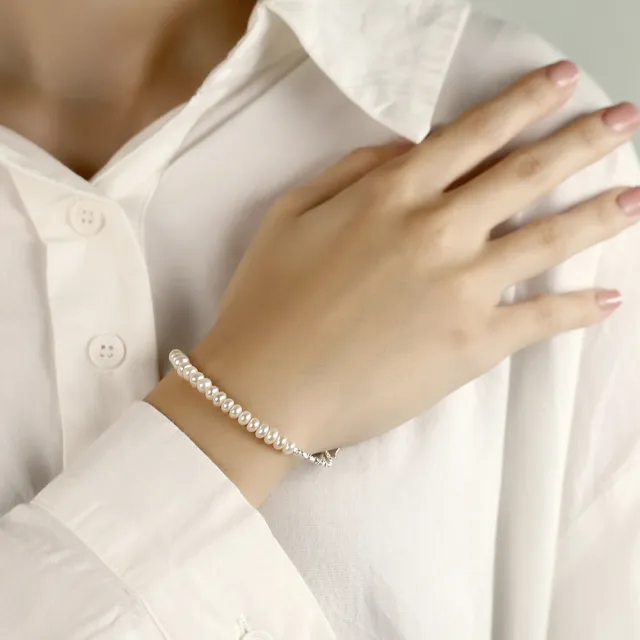 【KATROY】天然珍珠．純銀手鍊．母親節禮物