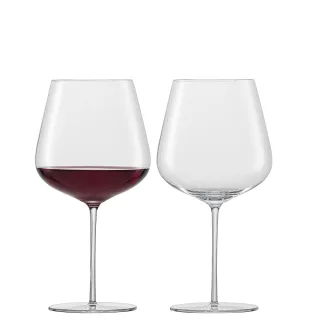 【ZWIESEL GLAS】ZWIESEL GLAS Vervino 類手工勃根地紅酒杯955ml 二入組(紅酒杯/類手工杯/品酒杯)