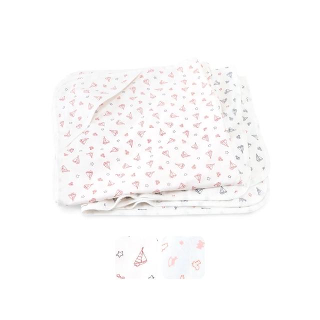 【ding baby】純棉附帽紗布大浴巾(2入組)