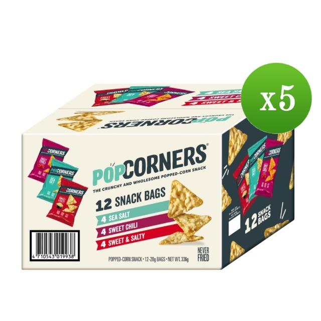 【Lay’s 樂事】POPCORNERS爆米花脆片組336gX5組(零食/洋芋片)