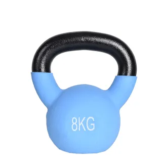 【AD-ROCKET】頂級鑄鐵壺鈴 KettleBell 軟壺鈴 軟式壺鈴 8公斤(水藍限定款)