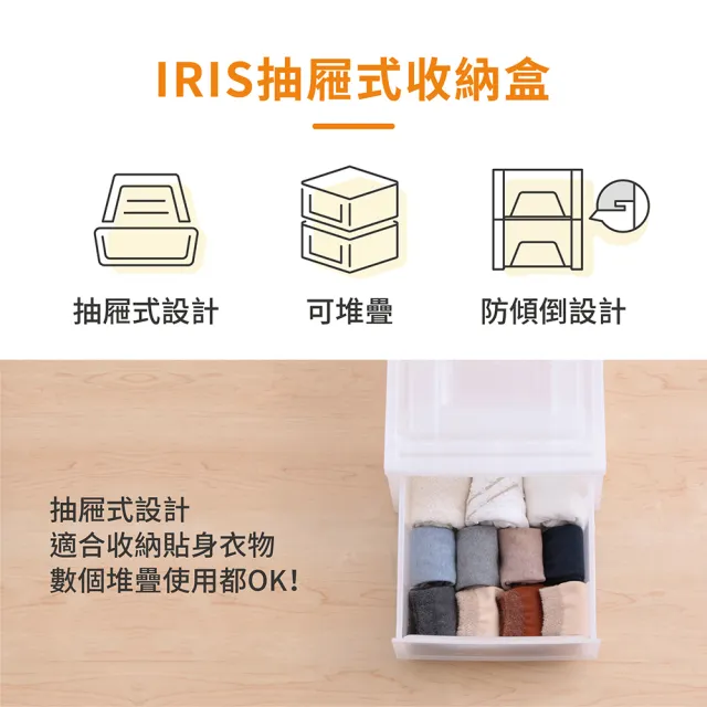 【IRIS】8.2L抽屜式收納箱MBC-S(衣櫥收納/收納箱/可堆疊)