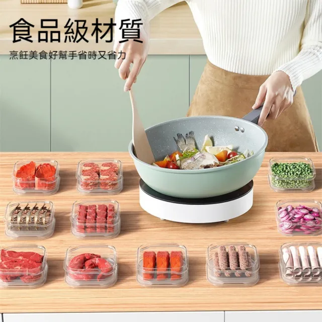 【茉家】安心材質PP透明食物分裝保鮮盒(小號3入)
