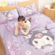 【享夢城堡】雙人床包兩用被套四件組(三麗鷗酷洛米Kuromi 酷迷花漾-紫)