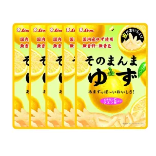 【LION 獅王】日本糖漬柚子皮5包入(5包入/組)
