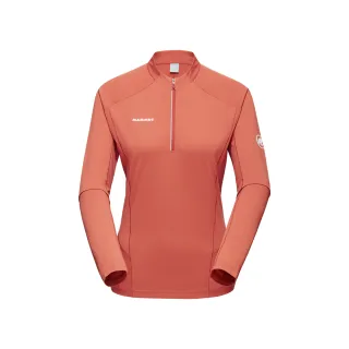 【Mammut 長毛象】Aenergy FL Half Zip AF 抗菌半拉長袖排汗衣 磚紅 女款 #1016-01320