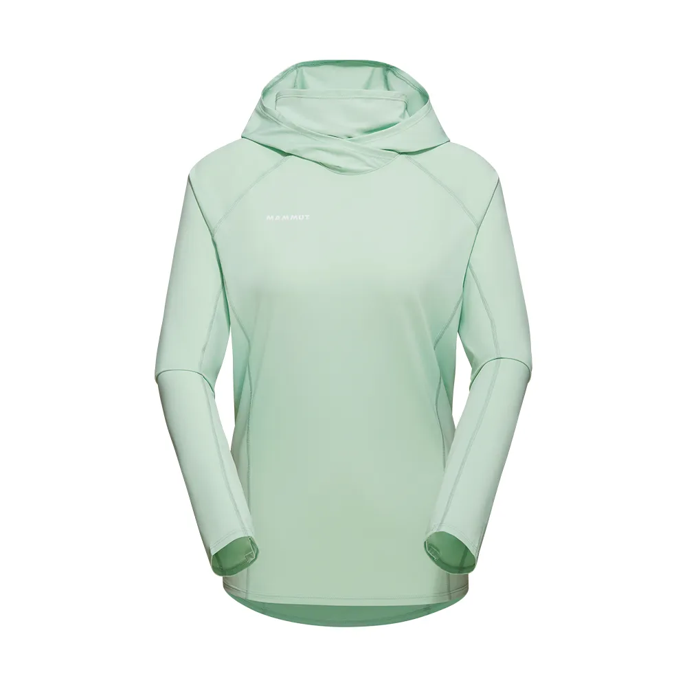 【Mammut 長毛象】Selun FL Sun Hoody AF Women 機能套頭連帽上衣 薄荷綠 女款 #1016-01410