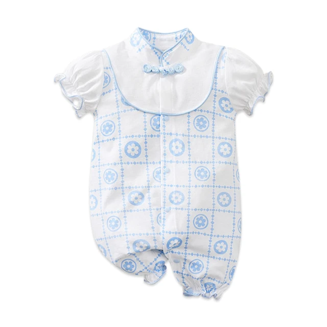 JoyNa 短袖包屁衣 短袖寶寶連身衣 海洋航行款 嬰兒服(