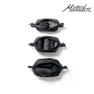 【Matador 鬥牛士】Gear Cube Set 防水桶形壓縮收納包『3件組』黑色(旅分裝 防水 盥洗用品 補充瓶 壯遊包)