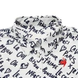 【LE COQ SPORTIF 公雞】高爾夫系列 女款白色塗鴉感文字高機能抗UV短袖POLO衫法國設計師款 QLT2J218