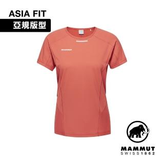 【Mammut 長毛象官方直營】Aenergy FL T-Shirt AF W 抗菌短袖排汗衣 磚紅 女款 #1017-04990