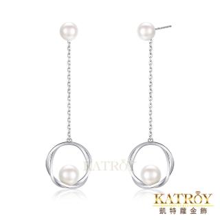 【KATROY】天然珍珠．新年禮物．純銀耳環(6.5- 7.5mm)