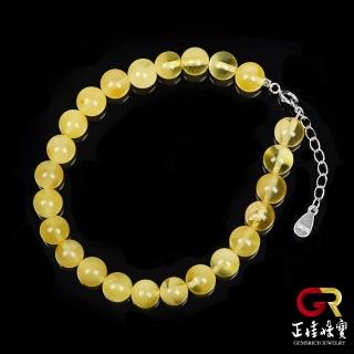 【正佳珠寶】蜜蠟琥珀 金絞蜜 6mm 蜜蠟琥珀手鏈｜925銀｜不可修改手圍