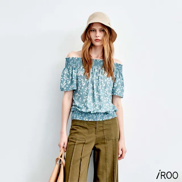 【iROO】植物印花上衣