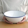 【月兔印】日本製琺瑯調理碗24cm+有元葉子攪拌料理鏟(超值兩件組)