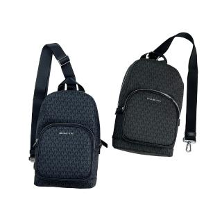 【Michael Kors】Michael Kors 防刮皮革 單肩後揹包 經典滿版 斜揹包 胸包 腰包 MK(單肩後揹包8811)