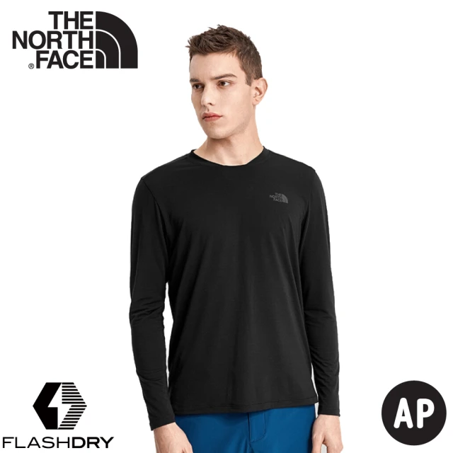 The North FaceThe North Face 男 FLASHDRY 排汗長袖《黑》4UAI/排汗衣/圓領長袖(悠遊山水)