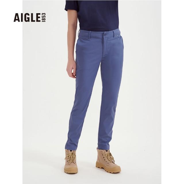 【AIGLE】女抗UV快乾彈性長褲AG-3P225A182 深灰藍(女長褲 抗UV長褲 快乾彈性長褲)