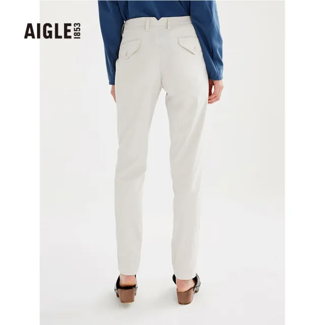 【AIGLE】女抗UV快乾彈性長褲AG-3P225A138 淺卡其(女長褲 抗UV長褲 快乾彈性長褲)