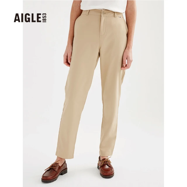 【AIGLE】女 防潑休閒長褲(AG-3P230A150 卡其)