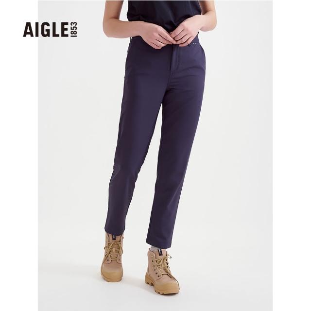 【AIGLE】女防潑休閒長褲AG-3P230A057 深藍(女長褲 防潑長褲 休閒長褲)