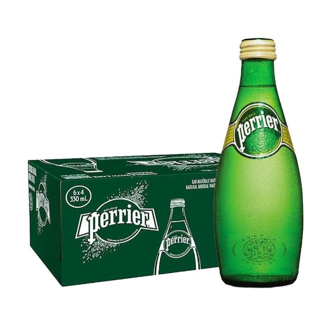 【Perrier 沛綠雅】氣泡天然礦泉水330mlx24入/箱(法國平行輸入)