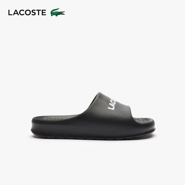 【LACOSTE】男鞋-厚底拖鞋(黑色)