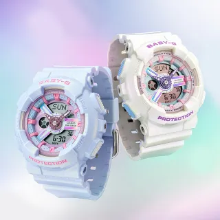 【CASIO 卡西歐】BABY-G 夢幻偏光雙顯手錶-2色可選(BA-110FH-2A/BA-110FH-7A/速)