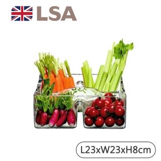 【LSA】SERVE分隔缽-方形(英國手工玻璃家居藝品)