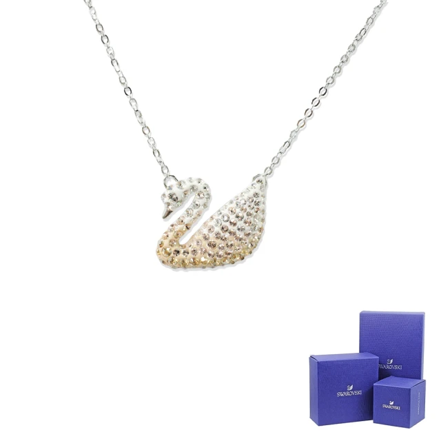 SWAROVSKI 施華洛世奇SWAROVSKI 施華洛世奇 Swan 璀璨漸層水晶天鵝銀色項鍊