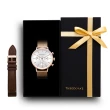 【THEODORA’S 希奧朵拉】可選色｜限定禮盒Apollo腕錶+替換錶帶2入組(日期顯示 真三眼 手錶禮盒)