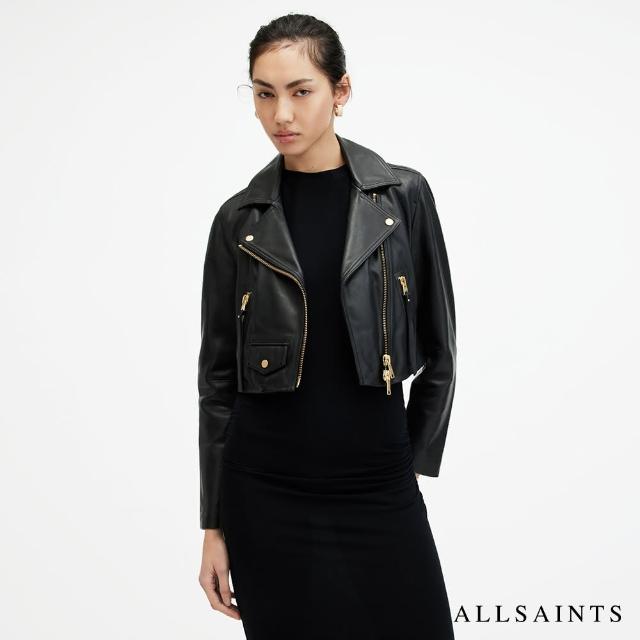 【ALLSAINTS】ELORA 修身短版羊皮騎士皮衣 WL166X(修身版型)