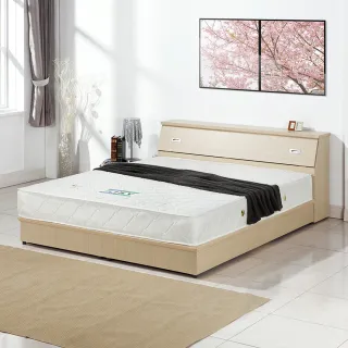 【KIKY】赫卡忒 木色六分板床組 床頭箱+床底 雙人5尺(兩色可選)