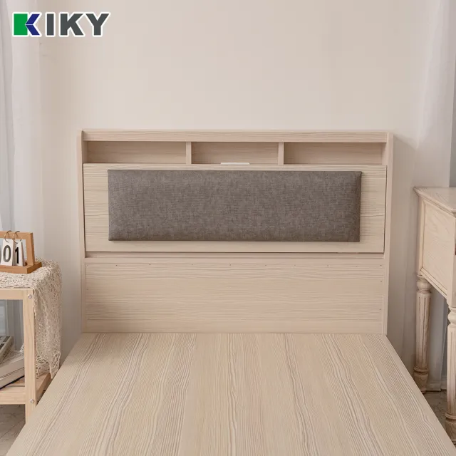 【KIKY】如懿附插座靠枕機能床頭片(單人加大3.5尺)